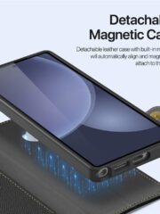 DUX DUCIS Lawa Series For Samsung Galaxy S25 Ultra Case Detachable Zipper Wallet Magnetic Cowhide Leather Cover by The Case Factory