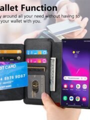 CASENEO MW-02 For Samsung Galaxy S25 Ultra Magnetic Case Detachable Zipper Wallet Leather Phone Cover by The Case Factory