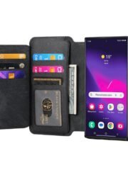 CASENEO MW-02 For Samsung Galaxy S25 Ultra Magnetic Case Detachable Zipper Wallet Leather Phone Cover by The Case Factory