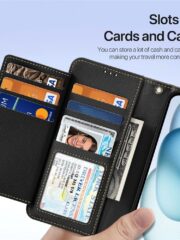 DUX DUCIS Lawa Series for iPhone 15 Case Detachable Zipper Wallet Cowhide Leather Cover | Compatible with MagSafe by The Case Factory