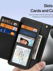 DUX DUCIS Lawa Series for iPhone 15 Pro Max Case Detachable Zipper Wallet Cowhide Leather Cover | Compatible with MagSafe by The Case Factory
