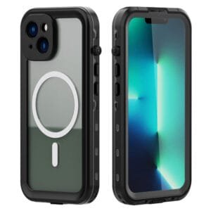 REDPEPPER Dot+ Series For iPhone 14 Plus Case IP68 Waterproof Clear Phone Cover | Compatible with MagSafe Black iPhone 14 Plus by The Case Factory