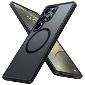 TORRAS Guardian-Mag Series For Samsung Galaxy S25 Ultra Case Skin-Touch Matte Phone Cover | Compatible with MagSafe Black Samsung Galaxy S25 Ultra by The Case Factory