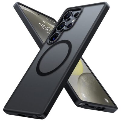 TORRAS Guardian-Mag Series For Samsung Galaxy S25 Ultra Case Skin-Touch Matte Phone Cover | Compatible with MagSafe Black Samsung Galaxy S25 Ultra by The Case Factory