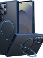 TORRAS Ostand Q3 Spin Series For Samsung Galaxy S25 Ultra Case Rotating Kickstand Phone Cover | Compatible with MagSafe Navy Blue Samsung Galaxy S25 Ultra by The Case Factory