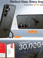 TORRAS Ostand Q1 Guardian Series for Samsung Galaxy S25 Case Kickstand Phone Cover | Compatible with MagSafe by The Case Factory