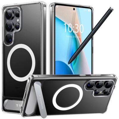 TORRAS Ostand L1 Series For Samsung Galaxy S25 Ultra Case Kickstand Phone Cover | Compatible with MagSafe Transparent Samsung Galaxy S25 Ultra by The Case Factory