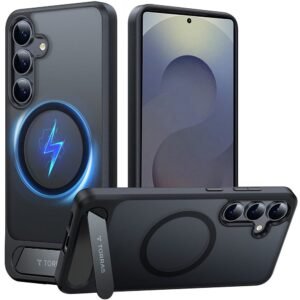 TORRAS Ostand L1 Series For Samsung Galaxy S25 Case Kickstand Phone Cover | Compatible with MagSafe Black Samsung Galaxy S25 by The Case Factory