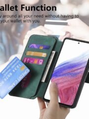 CASENEO MW-03 For Samsung Galaxy S24 FE Magnetic Case with Detachable Wallet Leather Phone Cover by The Case Factory