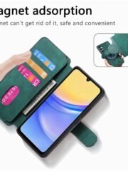 CASENEO MW-03 For Samsung Galaxy S24 FE Magnetic Case with Detachable Wallet Leather Phone Cover by The Case Factory