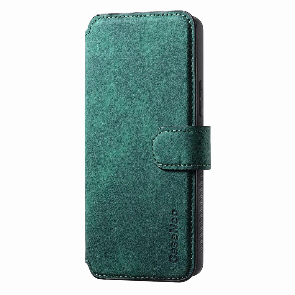 CASENEO MW-03 For Samsung Galaxy S24 FE Magnetic Case with Detachable Wallet Leather Phone Cover by The Case Factory