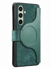 CASENEO MW-03 For Samsung Galaxy S24 FE Magnetic Case with Detachable Wallet Leather Phone Cover by The Case Factory