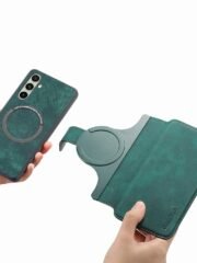 CASENEO MW-03 For Samsung Galaxy S24 FE Magnetic Case with Detachable Wallet Leather Phone Cover by The Case Factory