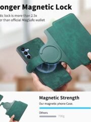 CASENEO MW-03 For Samsung Galaxy S24 FE Magnetic Case with Detachable Wallet Leather Phone Cover by The Case Factory