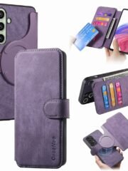 CASENEO MW-03 For Samsung Galaxy S24 FE Magnetic Case with Detachable Wallet Leather Phone Cover Purple Samsung Galaxy S24 FE by The Case Factory