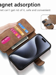 CASENEO MW-03 For iPhone 14 Pro Case Magnetic Detachable Wallet Leather Flip Phone Cover by The Case Factory