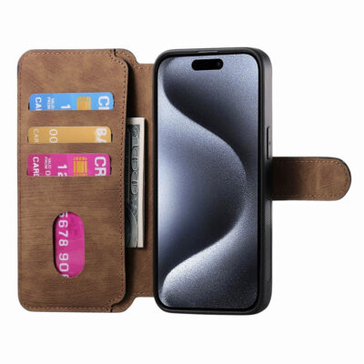 CASENEO MW-03 For iPhone 14 Pro Case Magnetic Detachable Wallet Leather Flip Phone Cover by The Case Factory