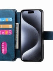 CASENEO MW-03 For iPhone 14 Pro Max Case Magnetic Detachable Wallet Leather Flip Phone Cover by The Case Factory