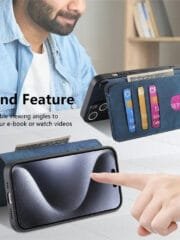 CASENEO MW-03 For iPhone 14 Pro Max Case Magnetic Detachable Wallet Leather Flip Phone Cover by The Case Factory