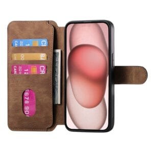 CASENEO MW-03 For iPhone 14 Plus Case Magnetic Detachable Wallet Leather Flip Phone Cover by The Case Factory