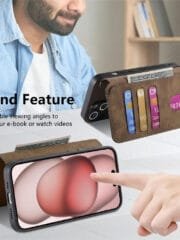 CASENEO MW-03 For iPhone 14 Plus Case Magnetic Detachable Wallet Leather Flip Phone Cover by The Case Factory