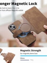 CASENEO MW-03 For iPhone 14 Plus Case Magnetic Detachable Wallet Leather Flip Phone Cover by The Case Factory