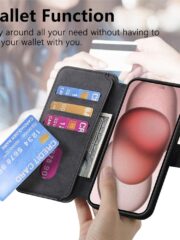 CASENEO MW-03 For iPhone 13 Case Magnetic Detachable Wallet Leather Flip Phone Cover by The Case Factory