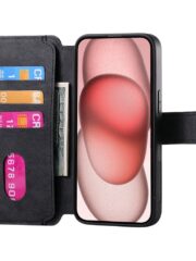 CASENEO MW-03 For iPhone 13 Case Magnetic Detachable Wallet Leather Flip Phone Cover by The Case Factory