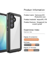 REDPEPPER FS / FM Series For Samsung Galaxy S25 Waterproof Case IP68 Shockproof Phone Cover by The Case Factory
