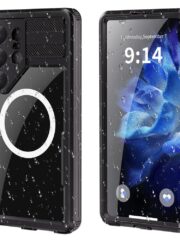 REDPEPPER For Samsung Galaxy S25 Ultra IP68 Waterproof Magnetic Case Clear Phone Cover Black Samsung Galaxy S25 Ultra by The Case Factory