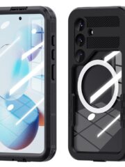 REDPEPPER For Samsung Galaxy S25 IP68 Waterproof Magnetic Case Clear Phone Cover Black Samsung Galaxy S25 by The Case Factory