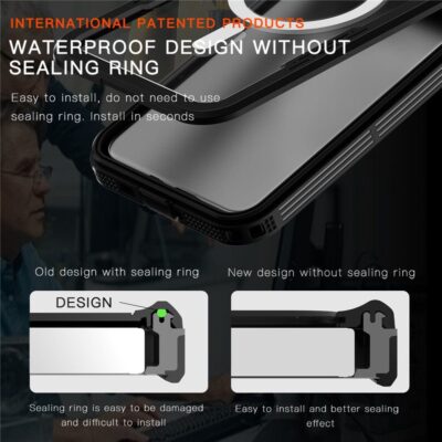 REDPEPPER For Samsung Galaxy S25 IP68 Waterproof Magnetic Case Clear Phone Cover by The Case Factory