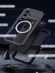 REDPEPPER For Samsung Galaxy S25 IP68 Waterproof Magnetic Case Clear Phone Cover by The Case Factory