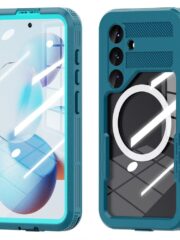 REDPEPPER For Samsung Galaxy S25 IP68 Waterproof Magnetic Case Clear Phone Cover Lake Blue Cyan Samsung Galaxy S25 by The Case Factory