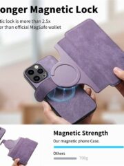 CASENEO MW-03 For iPhone 14 Pro Max Case Magnetic Detachable Wallet Leather Flip Phone Cover by The Case Factory