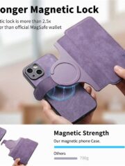 CASENEO MW-03 For iPhone 14 Plus Case Magnetic Detachable Wallet Leather Flip Phone Cover by The Case Factory