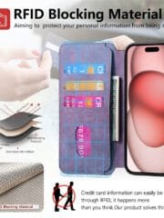 CASENEO MW-03 For iPhone 15 Plus Case Magnetic Detachable Wallet Leather Flip Phone Cover by The Case Factory