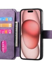 CASENEO MW-03 For iPhone 15 Plus Case Magnetic Detachable Wallet Leather Flip Phone Cover by The Case Factory