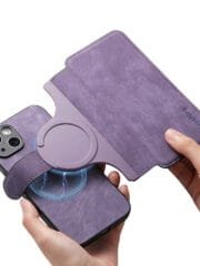 CASENEO MW-03 For iPhone 15 Plus Case Magnetic Detachable Wallet Leather Flip Phone Cover by The Case Factory