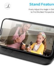 DUX DUCIS Hivo Series For iPhone 16e Case Cowhide Leather RFID Blocking Wallet Stand Flip Phone Cover by The Case Factory