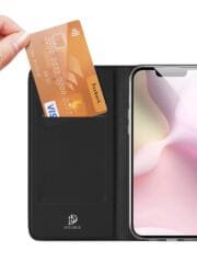 DUX DUCIS Skin Pro Series For iPhone 16e Case Leather Stand Cover Card Holder by The Case Factory