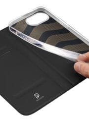 DUX DUCIS Skin Pro Series For iPhone 16e Case Leather Stand Cover Card Holder by The Case Factory