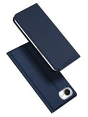 DUX DUCIS Skin Pro Series For iPhone 16e Case Leather Stand Cover Card Holder Blue iPhone 16e by The Case Factory