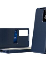 Flip Leather Case For Samsung Galaxy S23 Ultra / S23 Series with Smart View Window and Card Slot Phone Cover by The Case Factory