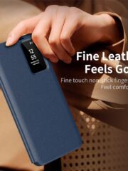 Flip Leather Case For Samsung Galaxy S23 Ultra / S23 Series with Smart View Window and Card Slot Phone Cover by The Case Factory
