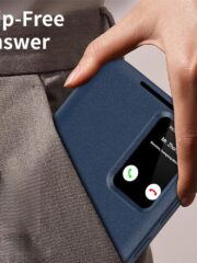 Flip Leather Case For Samsung Galaxy S23 Ultra / S23 Series with Smart View Window and Card Slot Phone Cover by The Case Factory