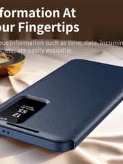 Flip Leather Case For Samsung Galaxy S25 Ultra / S25 Series with Smart View Window and Card Slot Phone Cover by The Case Factory