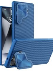 NILLKIN Camshield Prop Series for Samsung Galaxy S25 Ultra Case Slide Camera Protection PC-TPU Phone Cover Blue Samsung Galaxy S25 Ultra by The Case Factory