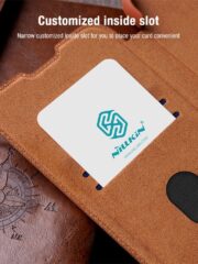 NILLKIN Qin Pro Series for Samsung Galaxy S25+ Case with Card Slots Leather Phone Cover by The Case Factory