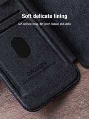 NILLKIN Qin Pro Series for Samsung Galaxy S25+ Case with Card Slots Leather Phone Cover by The Case Factory